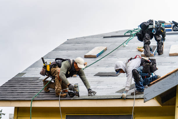Professional Gutter Installation technician working in White Swan, WA
